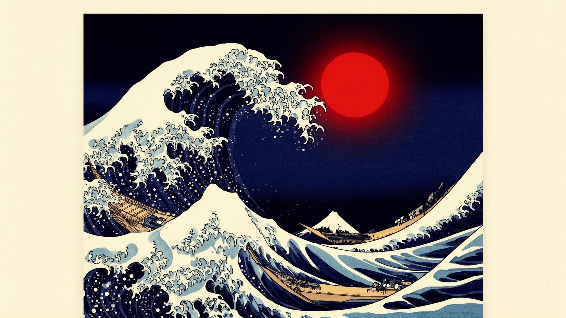 Red Sun, Great Wave